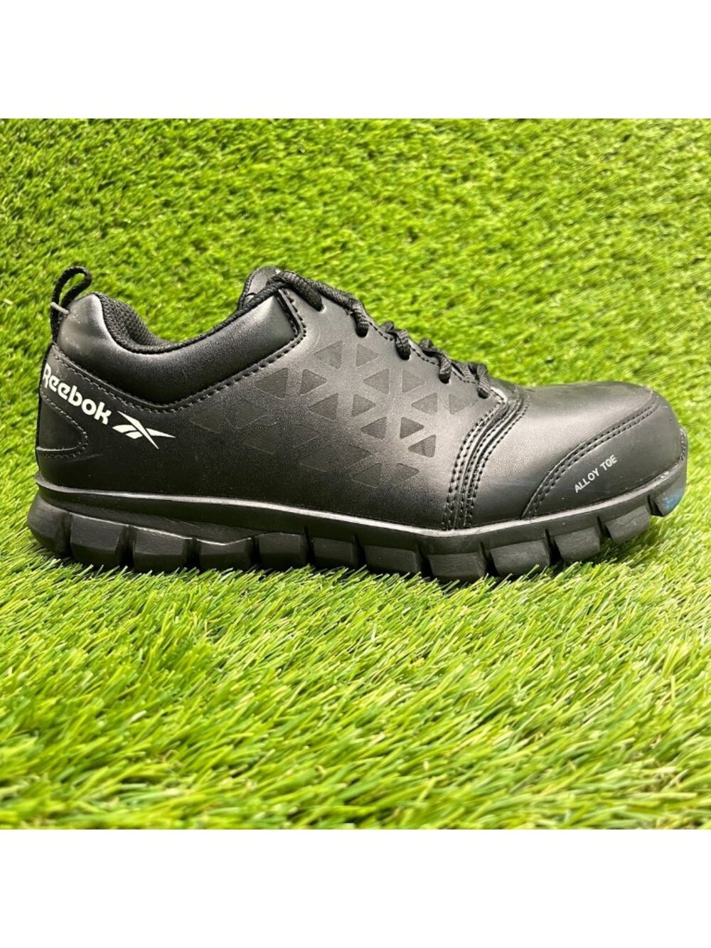 Reebok Sublite Cushion Womens Size 8.5 Black White Alloy Toe Safety Work Shoes